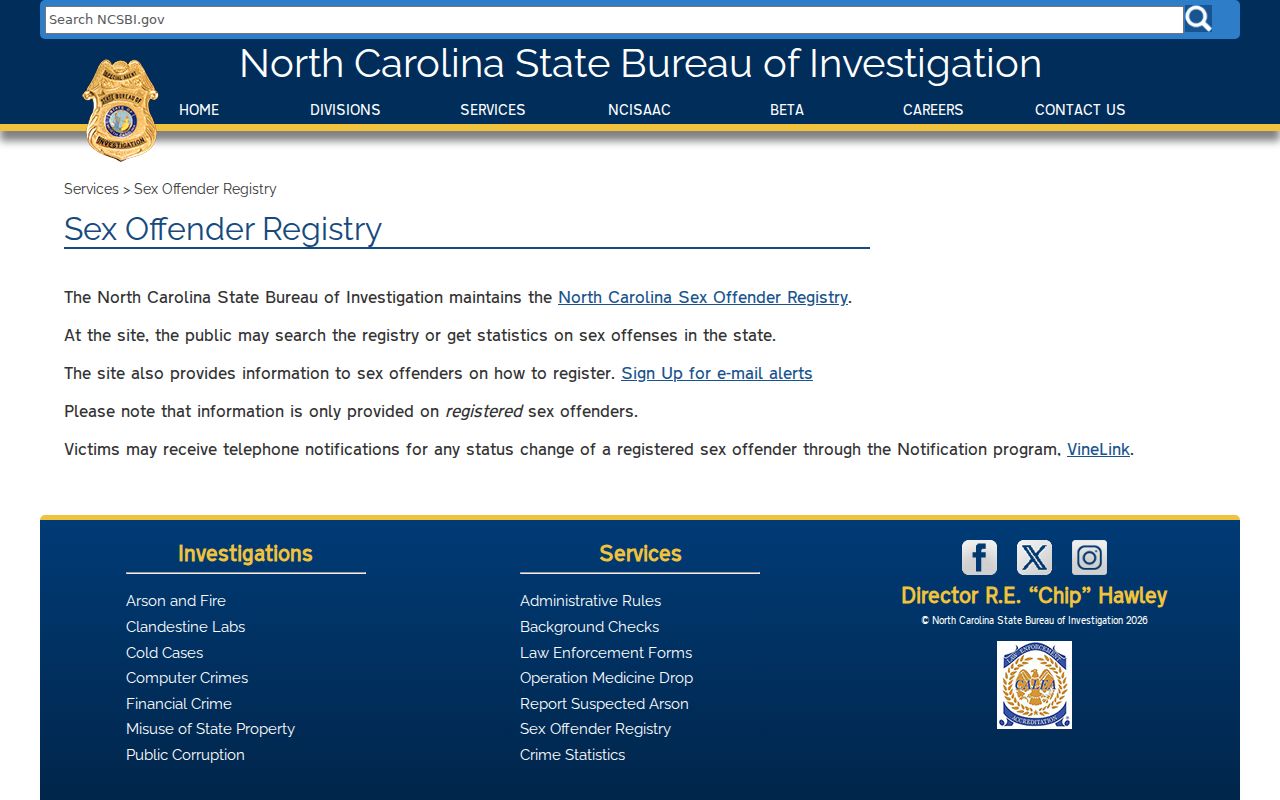 Scotland County sex offender registry alert services